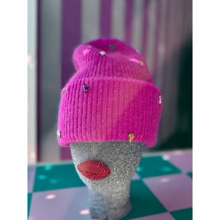 Brianna Beanie med similisten Pink fra le mosch