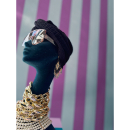 Rio øreringe i sort og gylden fra le mosch