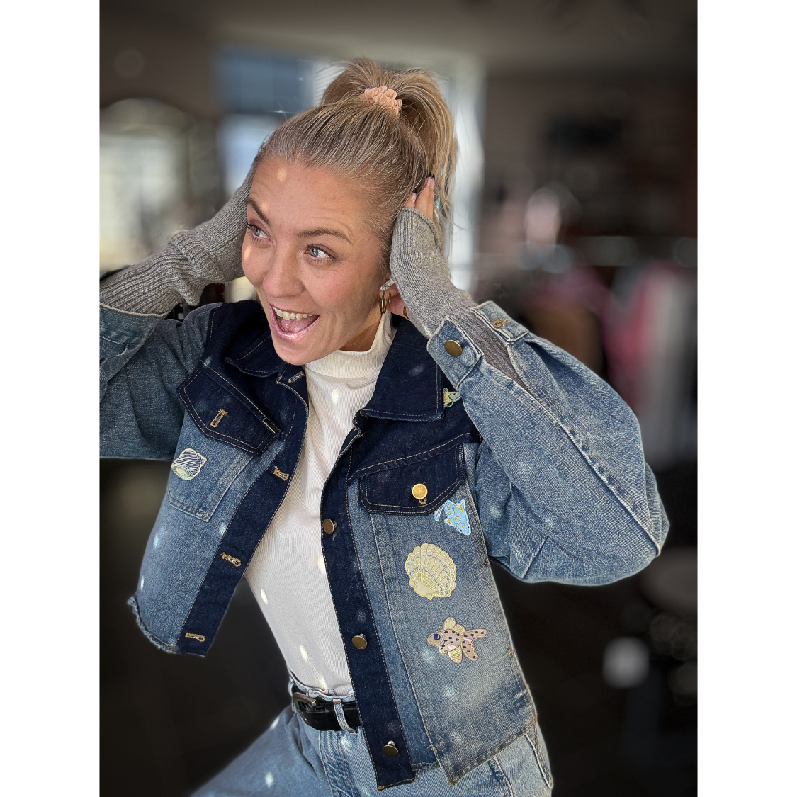 Hollie håndledvarmere i Grå fra le mosch