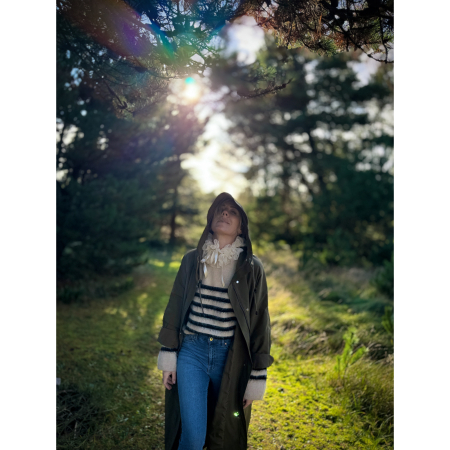 Krave med flæser i Beige fra le mosch