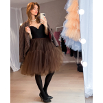 Carrie Tyl Nederdel i Brun fra le mosch