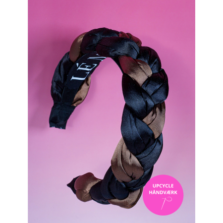 Lolly Hårbøjle i brun og sort flet fra le mosch