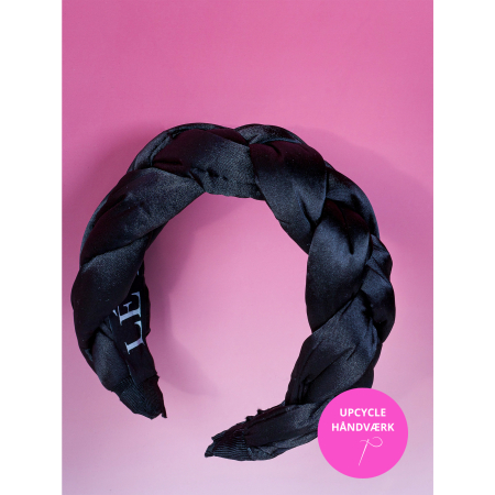 Lolly Hårbøjle i sort flet fra le mosch