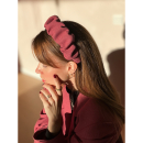 Vintage Vibes Rynket Rosa Hårbøjle no 093 fra LÉ MOSCH, smuk fyldig hårbøjle, rosa håndlavet hårbøjle, 