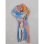 Wenke Halstørklæde i pastel fra LÉ MOSCH, smukt og blødt halstørklæde, fint og pastelfarvet stort halstørklæde, 