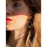 Rio Round øreringe I sort fra le mosch