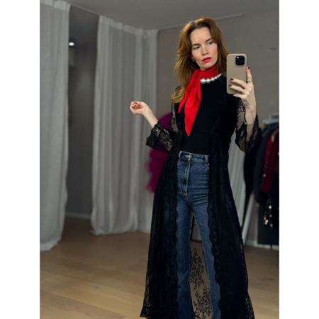 Selma plisseret tørklæde i rød