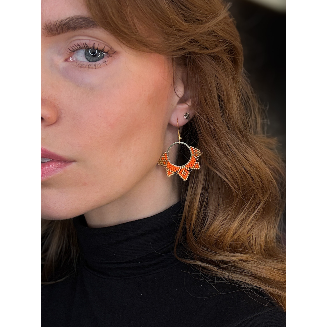 Rio Round øreringe i orange fra le mosch