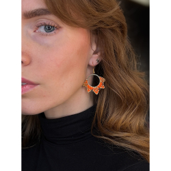 Rio Round øreringe i orange fra le mosch