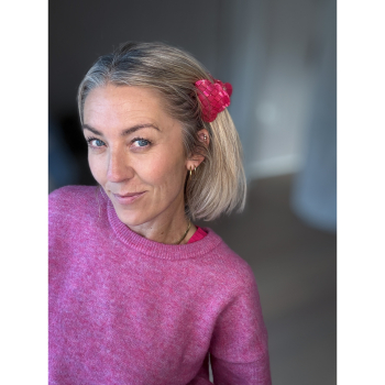 Mini Heaven hårklemme i Harlequin Fuchsia pink fra le mosch Mini Heaven hårklemme i Harlequin Fuchsia pink fra le mosch