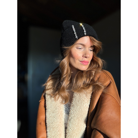 Gaby Beanie med similisten Sort fra le mosch