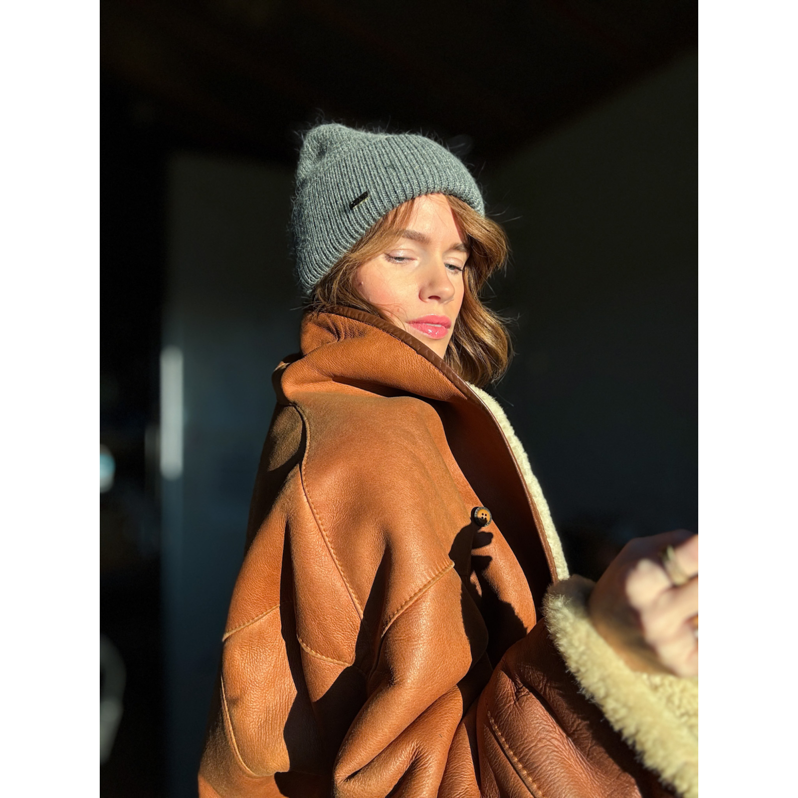 Rickie Beanie i grå, strikhue, vinterhue Rickie Beanie i grå, strikhue, vinterhue