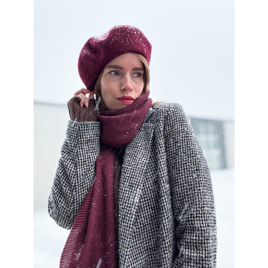 Kelly Tørklæde i Bordeaux fra le mosch