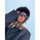 Elvina faux fur hat i sort fra LÉ MOSCH, blød og stilfuld faux pels hue, fin sort vinterhat i pels look,