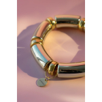 Millie armbånd i gylden fra LÉ MOSCH, chunky armbånd i gylden, fyldige boheme armbånd i mange farver, 