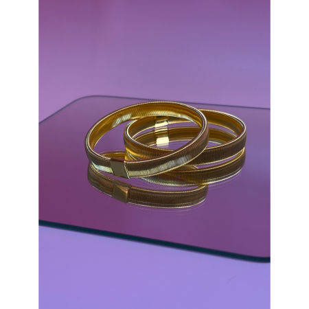 Marina ærmeholdere i gylden fra LÉ MOSCH, ærmeholdere der holder dine lange ærmer på plads, elastiske metal ærmeholdere, 