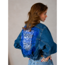 Vintage Vibes denimjakke med tyl og pailletter – no. 121 fra LÉ MOSCH, kort statement jakke med tyl og pailletter, vild jakke til dit personlige look, Vintage Vibes denimjakke med tyl og pailletter – no. 121 fra LÉ MOSCH, kort statement jakke med tyl og pailletter, vild jakke til dit personlige look,