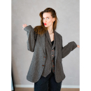 Vintage Vibes sæt med blazer og vest – No 152 fra LÉ MOSCH, skønt sæt i fine brune tern, unikt og anvendeligt sæt med blazer og vest, Vintage Vibes sæt med blazer og vest – No 152 fra LÉ MOSCH, skønt sæt i fine brune tern, unikt og anvendeligt sæt med blazer og vest,