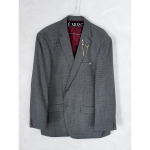 Vintage Vibes grå blazer med broche – No 157 fra LÉ MOSCH, skøn grå blazer med feminin brochekæde, unik og enkel grå oversize blazer, 