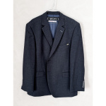 Vintage Vibes blå blazer – No 160 fra LÉ MOSCH, skøn og unik blå blazer, oversize og enkel blazer i mørkeblå, 