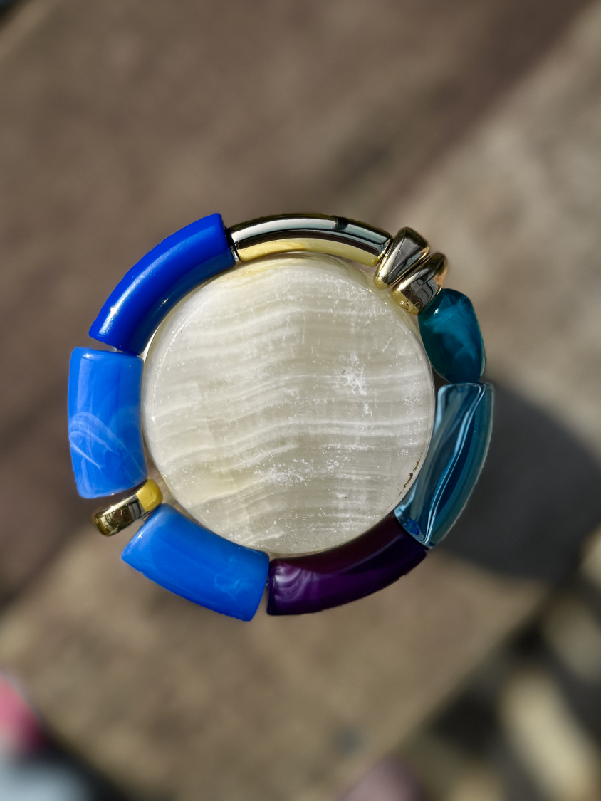 maggie armbånd no 48. Tube Armbånd i blå og lilla nuancer