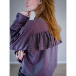 Vintage Vibes Skjorte med Flæse - No 172 fra LÉ MOSCH, Smuk og anderledes skjorte, skjorte med flæse på ryggen,