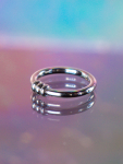 Tanja anti stress ring i forsølvet fra LÉ MOSCH, fin og enkel stressring, ring med løse ringe man kan nulre med, 