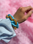 Vivienne armbånd no 9 fra LÉ MOSCH, fyldigt og cool boheme armbånd, lækkert turkis armbånd, 
