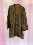 Monya Silkemix kimono no 1762 fra LÉ MOSCH, silkemix kimono syet i Indien, unik kort kimono i fine farver,  