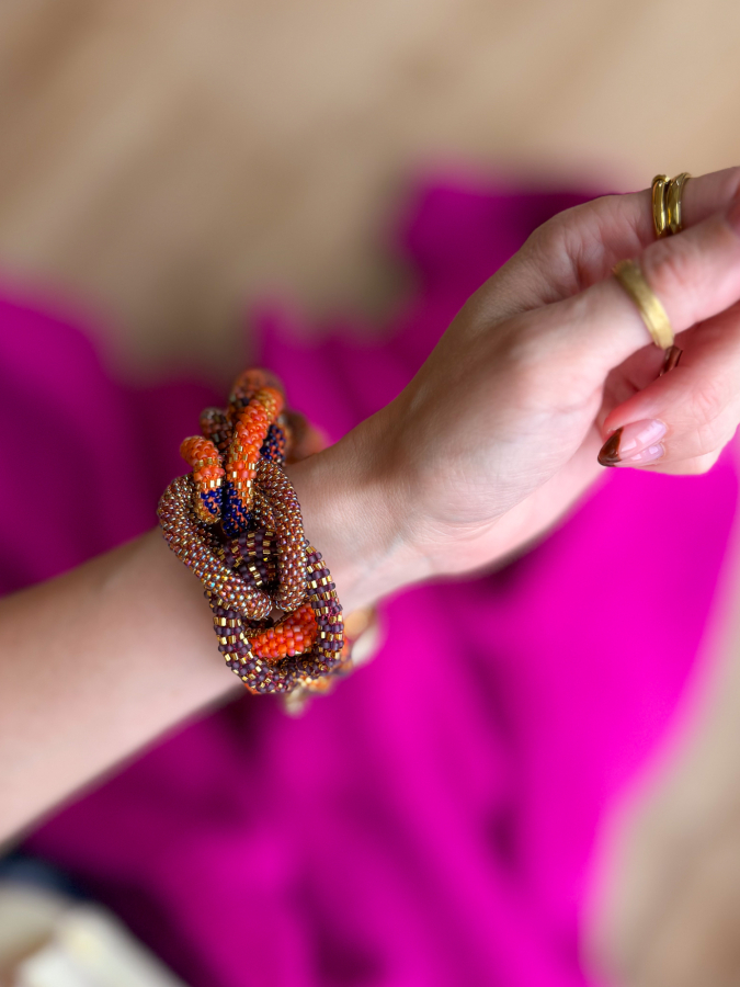 Vivienne armbånd no 29 fra LÉ MOSCH, fyldigt og cool boheme armbånd, lækkert og anderledes armbånd, 