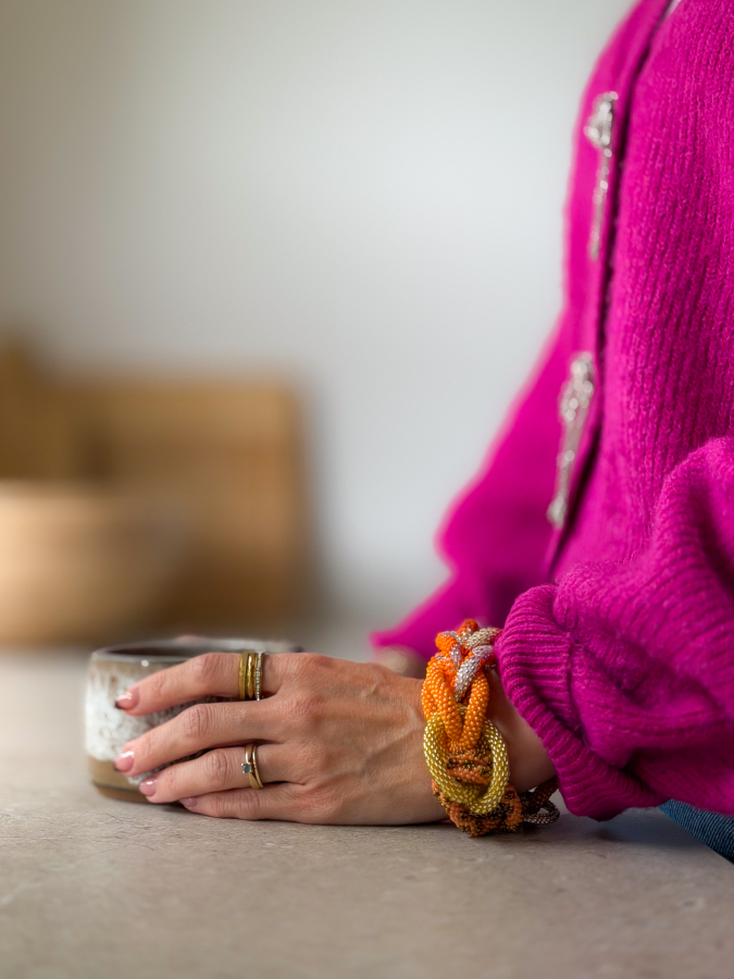 Vivienne armbånd no 31 fra LÉ MOSCH, fyldigt og cool boheme armbånd, lækkert og anderledes armbånd, 