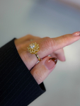 Aviva spinner anti stress ring i forgyldt fra LÉ MOSCH, ring med bevægelig top, beroligende ring, adhd ring,