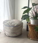 Indisk Gulvpude af stof - no 01 fra LÉ MOSCH, unik gulvpude af indisk kviltet stof, boheme vibe til dit hjem, 
