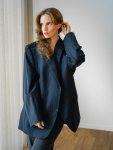 Vintage Vibes stribet blazer med pailletter – No 284 fra LÉ MOSCH, cool og anderledes blazer med pailletter, fin secondhand blazer med et twist, 