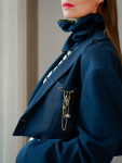 Vintage Vibes sæt - kort blazer og krave – No 294 fra LÉ MOSCH, skøn og unik blazer med tilhørende rynket krave, kort blazer med matchende krave, 
