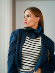 Vintage Vibes sæt - kort blazer og krave – No 294 fra LÉ MOSCH, skøn og unik blazer med tilhørende rynket krave, kort blazer med matchende krave, 
