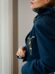 Vintage Vibes sæt - kort blazer og krave – No 294 fra LÉ MOSCH, skøn og unik blazer med tilhørende rynket krave, kort blazer med matchende krave, 