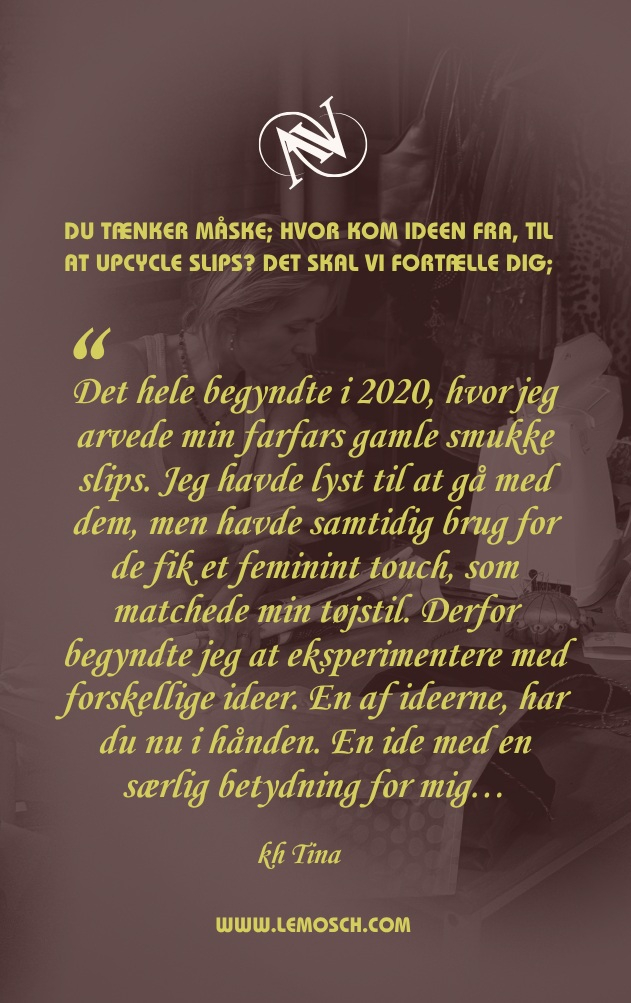 Hardy slipsekrave no 08 - lilla og blå fra LÉ MOSCH, smuk krave af et upcyclet slips, dekorativ og farverig statement krave, 