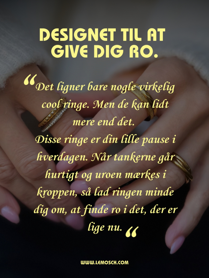 Vilda anti stress Ring i forgyldt med perler fra LÉ MOSCH, 