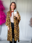 Maria kimono no 410 fra LÉ MOSCH, skøn unik kimono med fint print, anvendelig kimono i et fint farverigt mønster, 