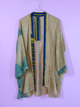 Monya Silkemix kimono no 1776 fra LÉ MOSCH, silkemix kimono syet i Indien, unik kort kimono i fine farver,  