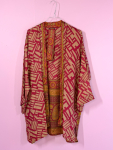 Monya Silkemix kimono no 1784 fra LÉ MOSCH, silkemix kimono syet i Indien, unik kort kimono i fine farver, 