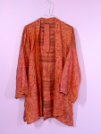 Monya Silkemix kimono no 1796 fra LÉ MOSCH, silkemix kimono syet i Indien, unik kort kimono i fine farver, 
