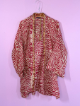 Monya Silkemix kimono no 1798 fra LÉ MOSCH, silkemix kimono syet i Indien, unik kort kimono i fine farver, 
